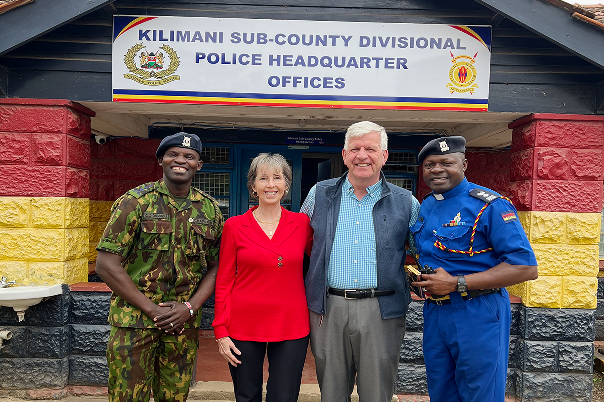 With chaplains James Cossam and Bishop Superintendent William Sifuna.